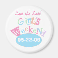 Week-end de la fille Sauvez l'aimant de la date