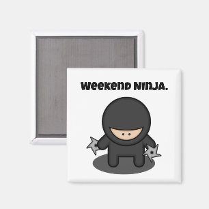 Aimant Weekend Ninja Drôle mignon Japon Dessin