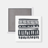 Aimant Weft I | Aquarelle noire moderne (Recto/Verso)