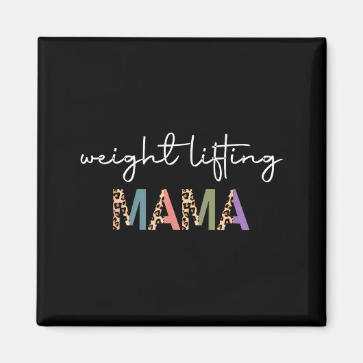 Aimant Weightlifting Mama Women Gift - Funny Weightlifter (Devant)