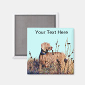 Aimant Weimaraner À La Récupération (Recto/Verso)