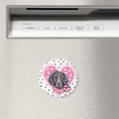 Aimant Weimaraner de la Saint-Valentin (In Situ (Lave-vaisselle))