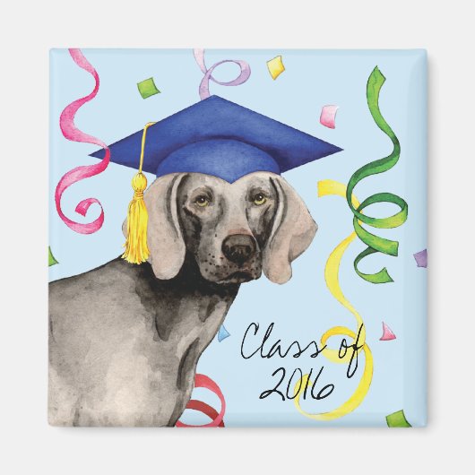 Aimant Weimaraner Graduate (Devant)