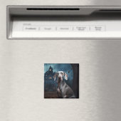 Aimant Weimaraner Halloween Épouvantable (In Situ (Lave-vaisselle))