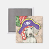 Aimant Weimaraner Pirate (Recto/Verso)