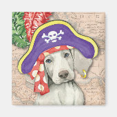 Aimant Weimaraner Pirate (Devant)