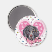 Aimant Weimaraner Valentine (Recto/Verso)