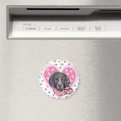 Aimant Weimaraner Valentine (In Situ (Lave-vaisselle))