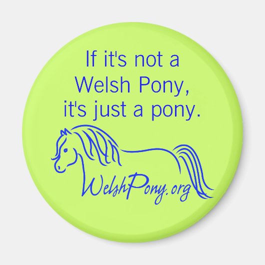 Aimant Welsh Pony & Cob Society of America. (Devant)