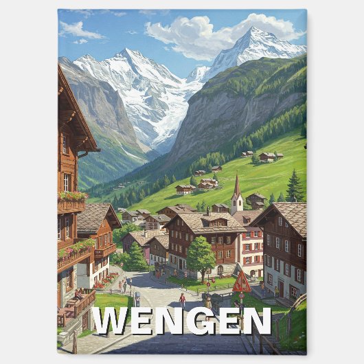 Aimant Wengen Suisse Travel (Recto)