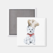 Aimant West Highland White Terrier Chef (Recto/Verso)