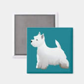 Aimant West Highland White Terrier Conception de base de  (Recto/Verso)