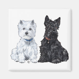 Aimant West Highland White & Terriers Écossais