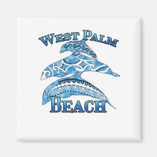 Aimant West Palm Beach Floride Vacances Dauphins Tribaux
