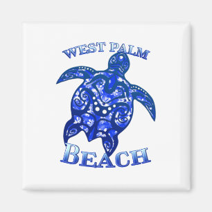 Aimant West Palm Beach Floride Vacances Tortue Tribale