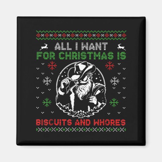 Aimant Western Biscuits And S Christmas Quote (Devant)