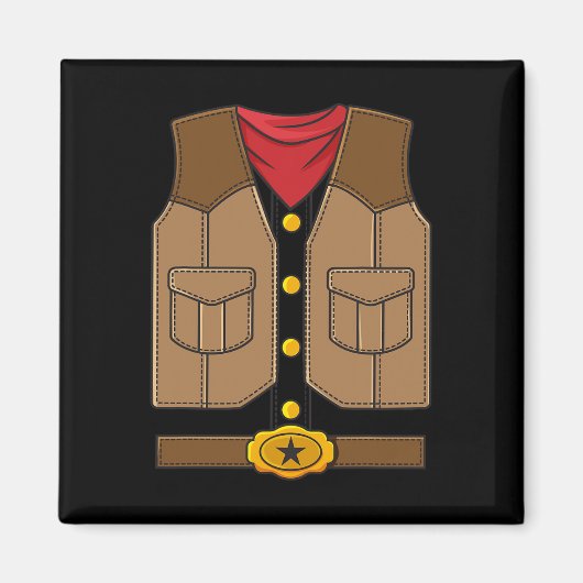 Aimant Western Cowboy Halloween Garçons Enfants (Devant)