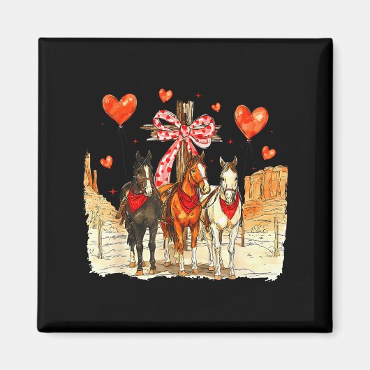 Aimant Western Horse Valentine Funny Western Valentines D (Devant)