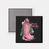 Aimant Western , Howdy Christmas And Tree, Nk Cowboy Boot (Recto/Verso)