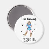Aimant Western "Line Dancing Cowgirl" (Recto/Verso)