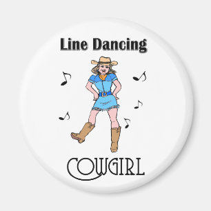 Aimant Western "Line Dancing Cowgirl"