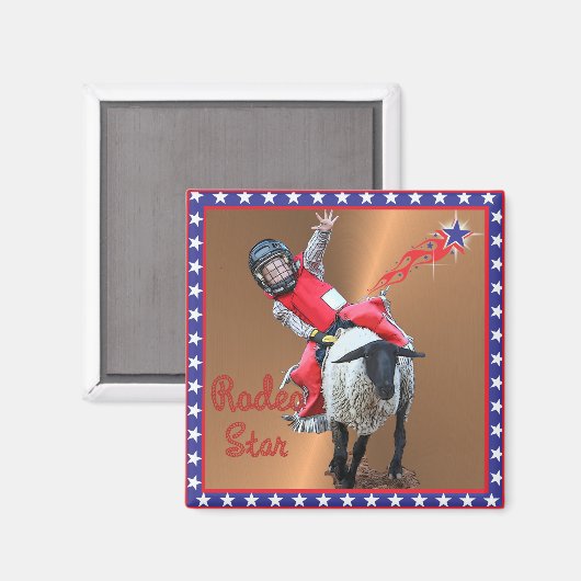 Aimant Western Rodéo Star Mutton Busid (Recto/Verso)