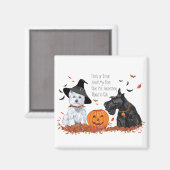 Aimant Westie et Scottie Halloween (Recto/Verso)