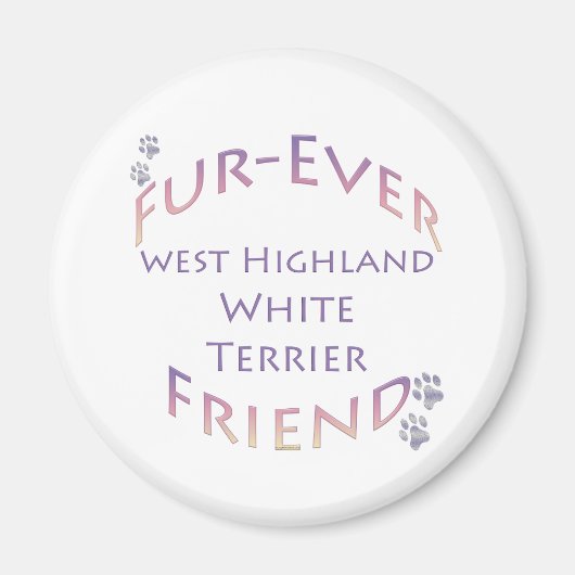 Aimant Westie Furever Friend (Devant)