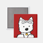 Aimant Westie Girl (Recto/Verso)
