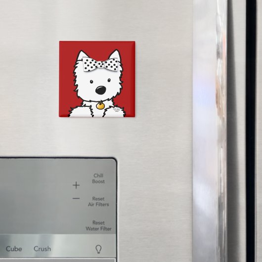Aimant Westie Girl (In situ (réfrigérateur))