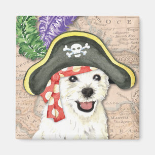 Aimant Westie Pirate