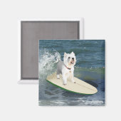 Aimant Westie Surfer (Recto/Verso)