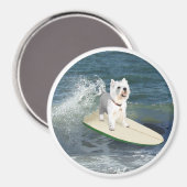 Aimant Westie Surfer (Recto/Verso)