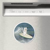Aimant Westie Surfeur (In Situ (Lave-vaisselle))