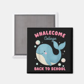 Aimant Whalecome Drôle Retour À L'École College Ocean Tea (Recto/Verso)