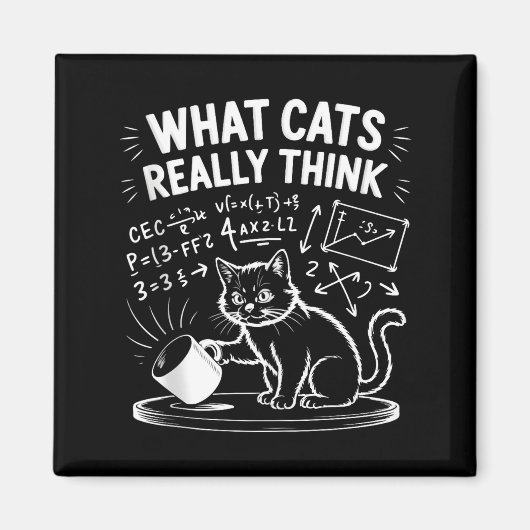 Aimant What cats think funny cat meme physics humor tankW (Devant)