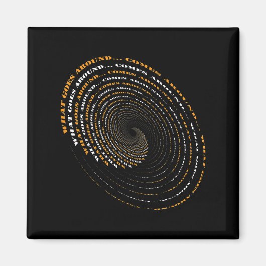 Aimant What Goes Around Comes Around Motivational  (Devant)