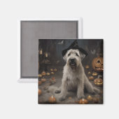 Aimant Wheaten Terrier Citrouille Halloween effroi (Recto/Verso)
