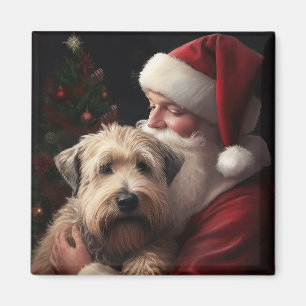 Aimant Wheaton Terrier Avec Noël Festif Du Père Noël