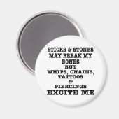 Aimant Whid Chains Tatouages & Piercings Excitez-Moi (Recto/Verso)
