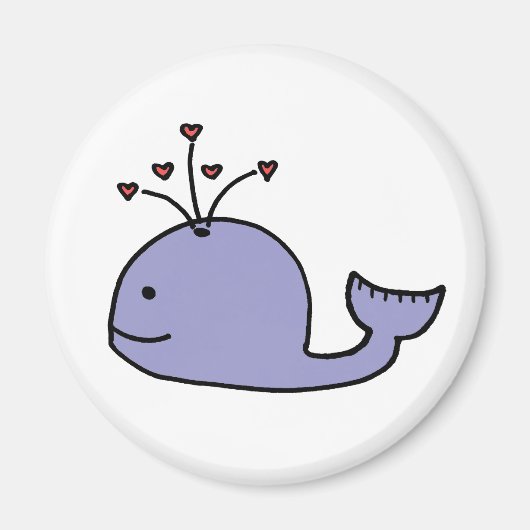 Aimant Whimsical Cartoon Whale (Devant)