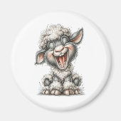 Aimant Whimsical Cute Sheep (Devant)