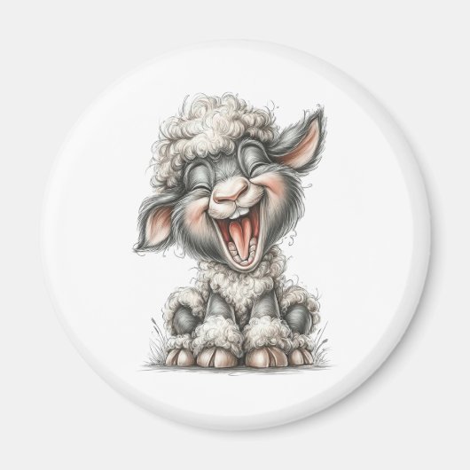 Aimant Whimsical Cute Sheep (Devant)