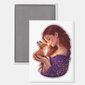 Aimant Whimsical Forest Fox (Recto/Verso)