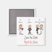 Aimant Whimsical Fun Enregistrer la date (Recto/Verso)