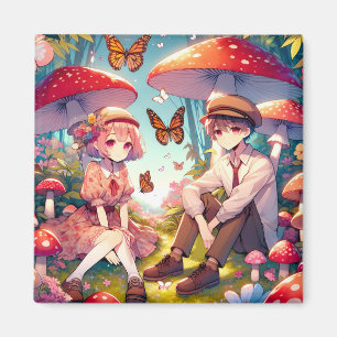 Aimant Whimsical Romantic Anime Couple