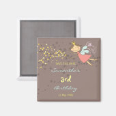 Aimant Whimsical Rose Fairy Princess Stars Fille Annivers (Recto/Verso)