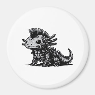 Aimant Whimsigoth Cyborg Axolotl Classe d'Art Vintage
