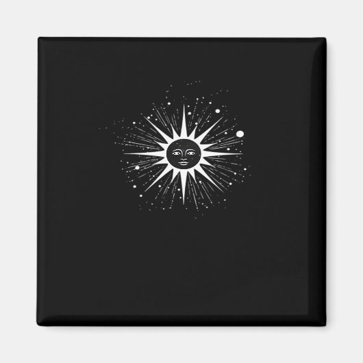 Aimant Whimsigoth Night Sky Sun Moon Witchy Classic Hallo (Devant)