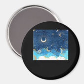 Aimant Whimsigoth Nuages Sun Moon Witchy Classic (Recto/Verso)